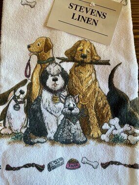 Vintage Tea Towel Dog Daze Steven’s Linen